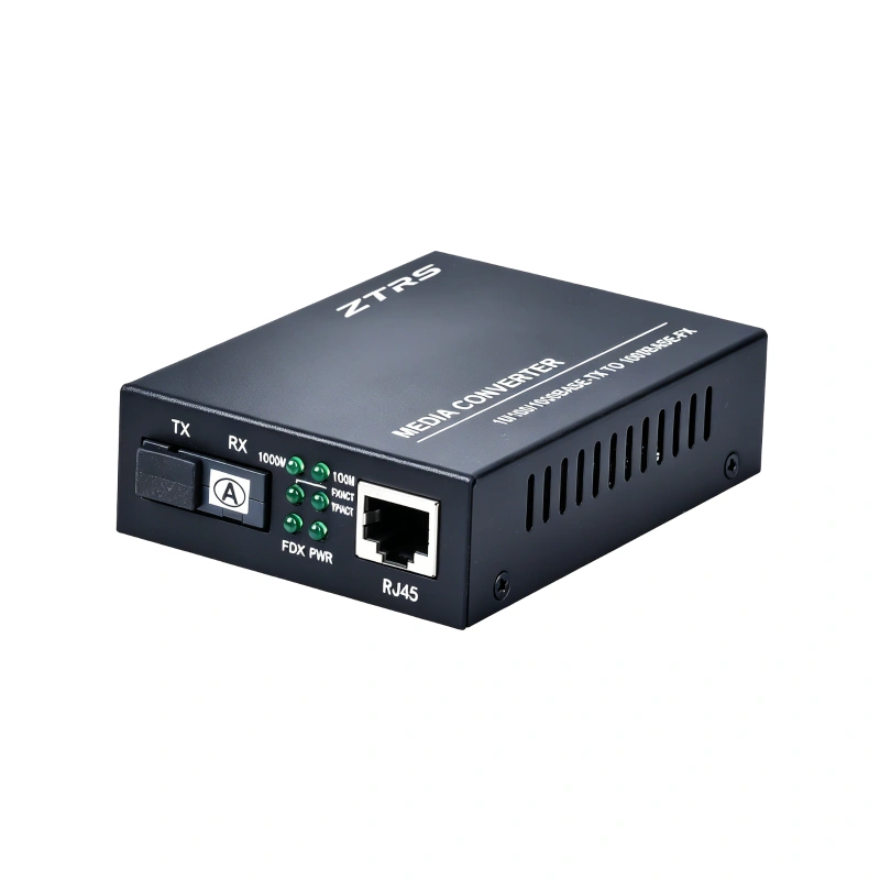 Gigabit 1-fiber 1-copper media converter